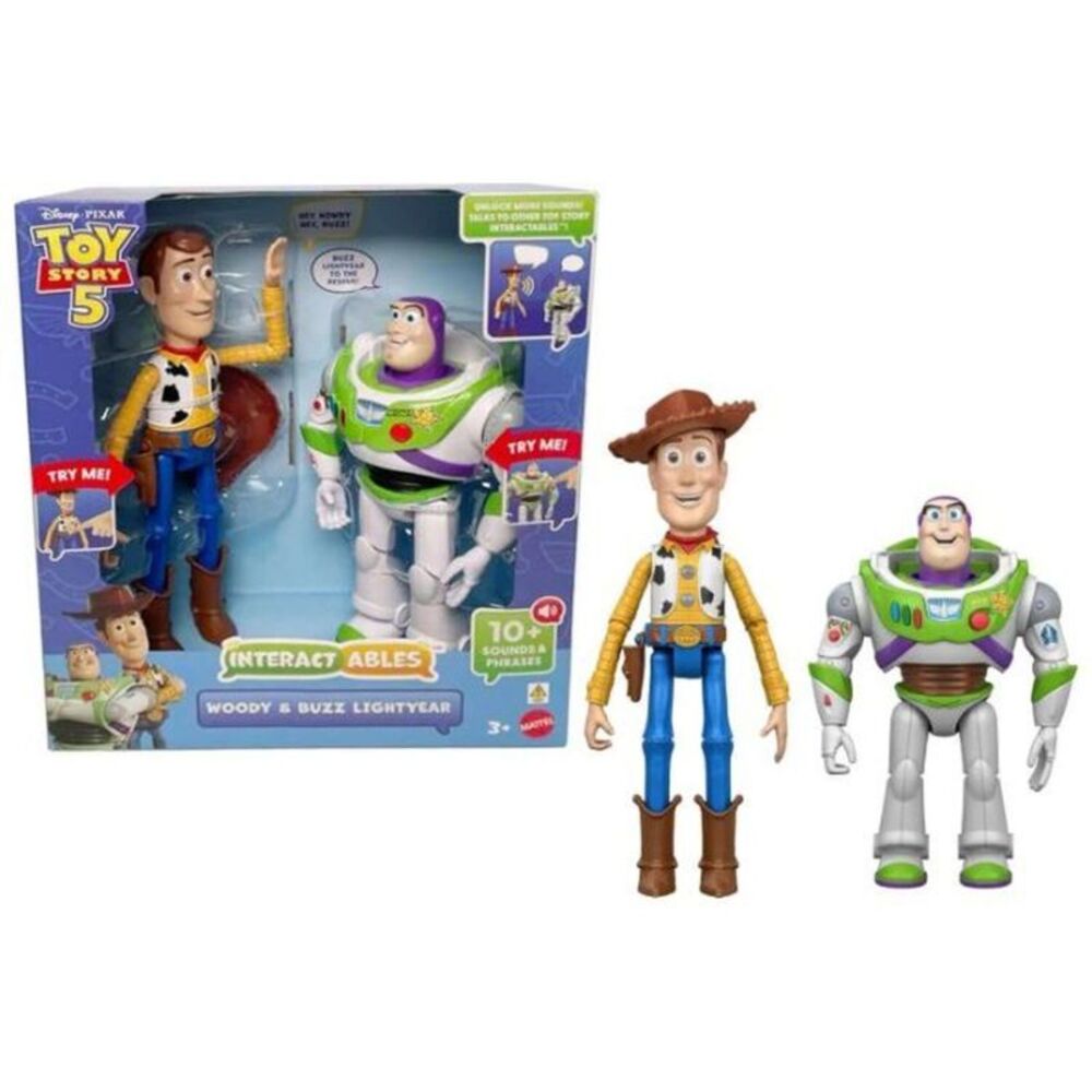 Pixar Toy Story 5: 11'' Woody & Buzz Lightyear 2-Pack, Interactables